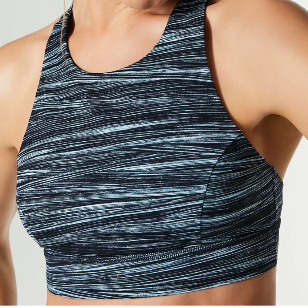 Lululemon Fast & Free Sports Bra Blue Ladies Size 6 Nulux